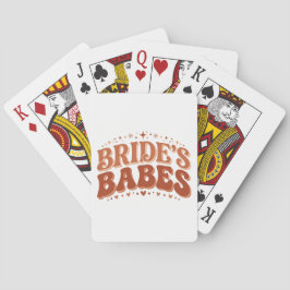 Retro Bruid Meiden Terracotta Meidenavond Pokerkaarten