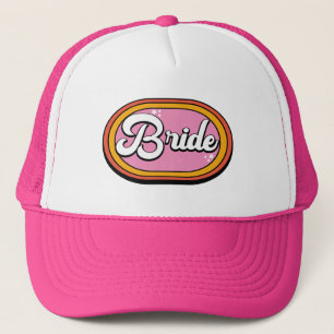 Retro Bruid - Retro 70s Bruid Typografie Trucker Pet
