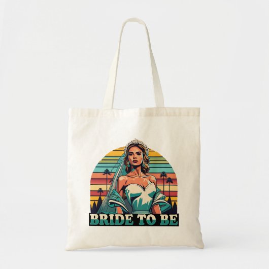 Retro Bruid te worden Tote Bag (Voorkant)