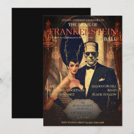 Retro Bruid van Frankenstein Vintage Horror Hallow Kaart