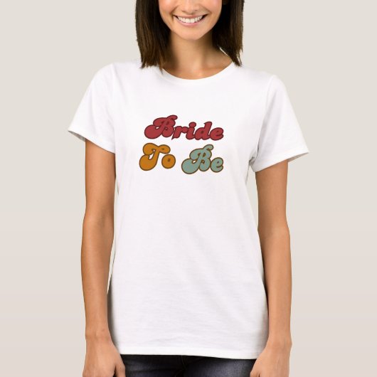 Retro Bruid Wordt T-shirt (Voorkant)