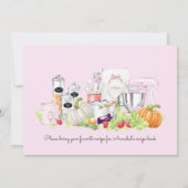 Retro Bruids Keuken Douche Kaart (Achterkant)