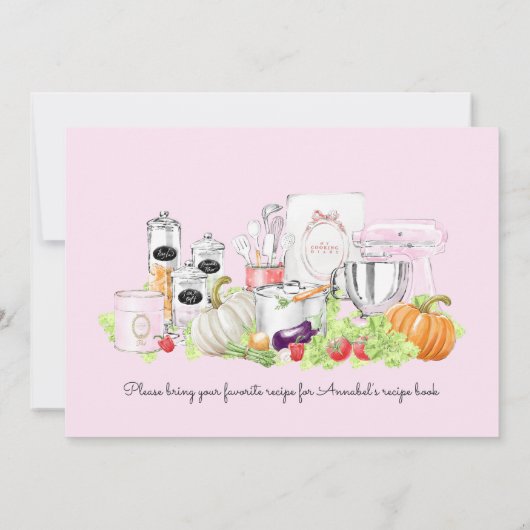 Retro Bruids Keuken Douche Kaart (Achterkant)