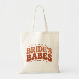 Retro Bruid's Meiden Terracotta Meidenavond Tote Bag