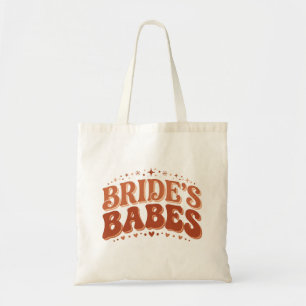 Retro Bruid's Meiden Terracotta Meidenavond Tote Bag