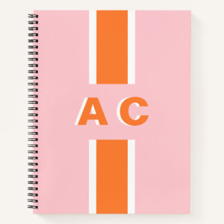 Retro Bruidsfeest Geschenk Persoonlijk Monogram Notitieboek