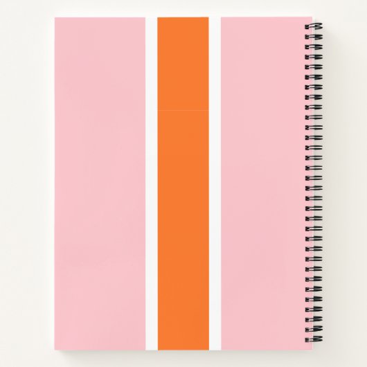 Retro Bruidsfeest Verpersoonlijkte Monogram Notitieboek (Achterkant)