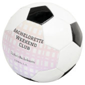 RETRO BRUIDSFEEST WEEKEND CLUB ROZE ORANJE DATUM VOETBAL (Drie kwart)