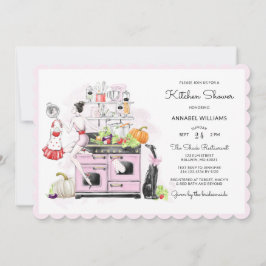 Retro Bruidskeuken Bruiloft Kaart