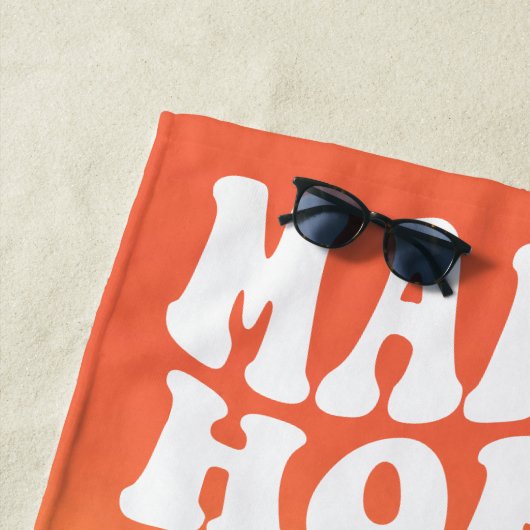 Retro Bruidsmeisje Ombre Bachelorette Feest Strandlaken (In situ)