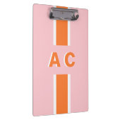 Retro Bruidsmeisje Persoonlijk Monogram Klembord (Rechts)