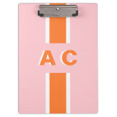 Retro Bruidsmeisje Persoonlijk Monogram Klembord (Voorkant)