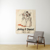  Retro Bruidsmeisjes 50s Oude Bruiloft Wandkleed (In situ)