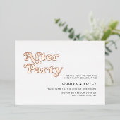 Retro Bruiloft After Party Folie Uitnodiging (Staand Voorkant)