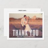  RETRO | BRUILOFT BEDANKT POST KAART (Voorkant / Achterkant)