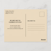 Retro bruiloft Bewaar de datum Briefkaart (Achterkant)