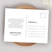 Retro bruiloft Dank u Foto Briefkaart