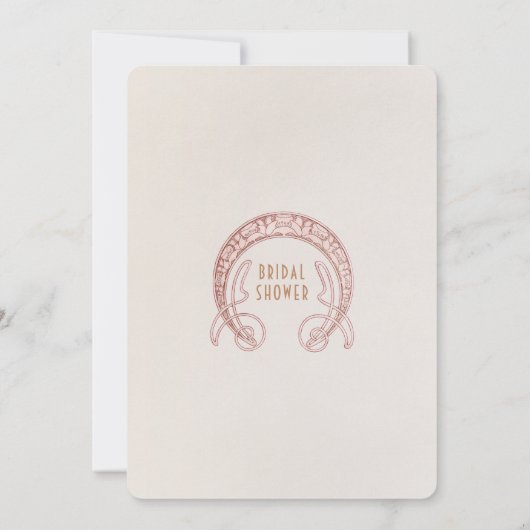 Retro Bruiloft Invitaties Art Nouveau Morris Kaart (Achterkant)