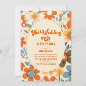  Retro bruiloft Kaart (Voorkant)