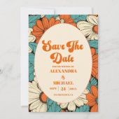 Retro bruiloft Save The Date (Voorkant)