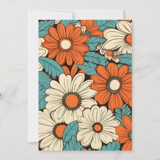 Retro bruiloft Save The Date (Achterkant)