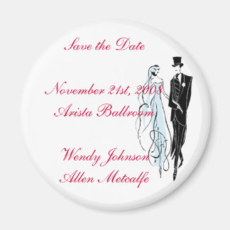 Retro bruiloft, Save the Date Magneet