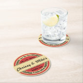 retro bruiloft Save the date Onderzetter (Insitu)