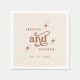 Retro bruiloft, Terracotta Boho Servet