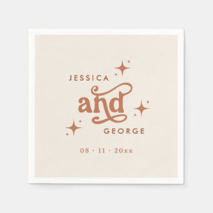 Retro bruiloft, Terracotta Boho Servet