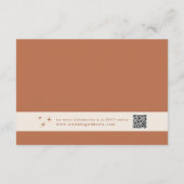 Retro bruiloft uitnodigen, Terracotta Boho Informatiekaartje (Achterkant)