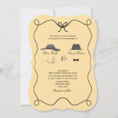 Retro bruiloft uitnodiging met QR-code (Voorkant)