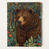 Retro bruin beer artwork boho bos planner (Achterkant)