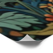 Retro bruin beer artwork boho bos poster (Hoek)