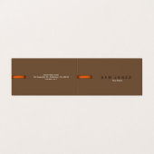 Retro Bruin en Oranje Visitekaartje (Buitenkant ongevouwen)