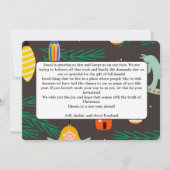 Retro Bruin Foto Kerstmis Kaart | Horizontaal (Achterkant)