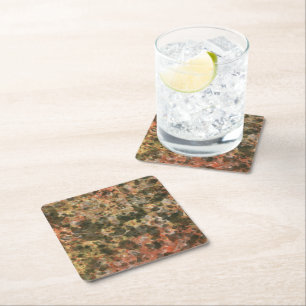 Retro Bruin Marmeren Drink Coasters Kartonnen Onderzetters