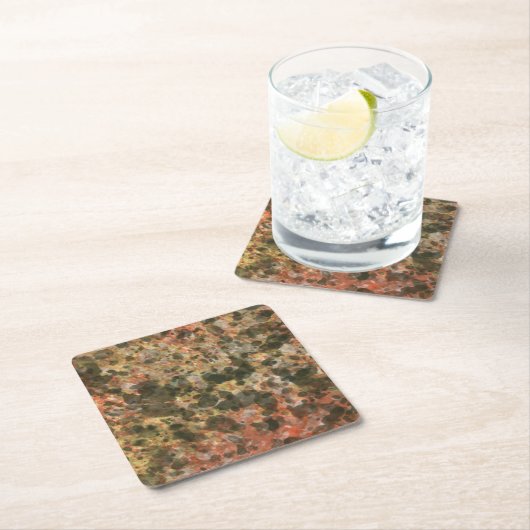 Retro Bruin Marmeren Drink Coasters Kartonnen Onderzetters (Insitu)