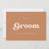 Retro bruin Naar mijn bruidegom op onze trouwdagka (Voorkant)