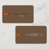 Retro Bruin Oranje Visitekaartje (Voorkant / Achterkant)