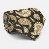 Retro bruin paisleypatroon. stropdas (Opgerold)
