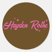 Retro Bruin Roze Typografie Stars