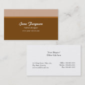 Retro Bruin Visitekaartje (Voorkant / Achterkant)