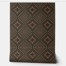 Retro Bruin & Zwart Geometrisch Modern Classy Deco Behang