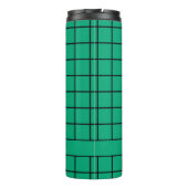 Retro, Bruine Aardappel, Blauwgroen Custom Thermosbeker (Achterkant)