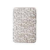 Retro Bruine Inkt Manuscript Textuur Badmat (Voorkant Verticaal)