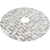 Retro Bruine Inkt Manuscript Textuur Kerstboom Rok (Gekanteld)