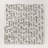 Retro Bruine Inkt Manuscript Textuur Legpuzzel (Horizontaal)