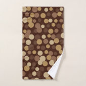 Retro bruine stippen badkamer handdoeken set (Handdoek)