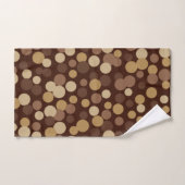 Retro bruine stippen badkamer handdoeken set (Handdoek)