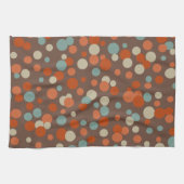 Retro Bruine Stippen Keukendoek Theedoek (Horizontaal)